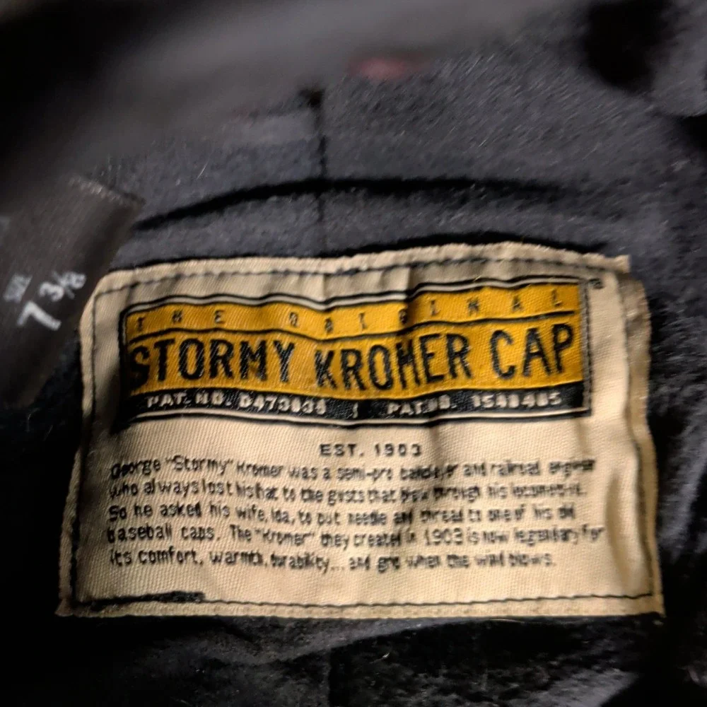 Stormy Kromer Original Kromer Cap Mens Size 7 3/8 Wool Hat Ear Flap Gray